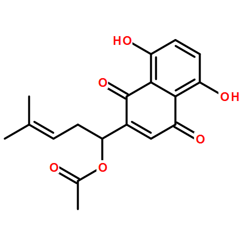 乙酰紫草素|24502-78-1结构式
